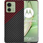 Techsuit - Carbonite FiberShell - Motorola Edge 40 / Edge (2023) - Red Vortex