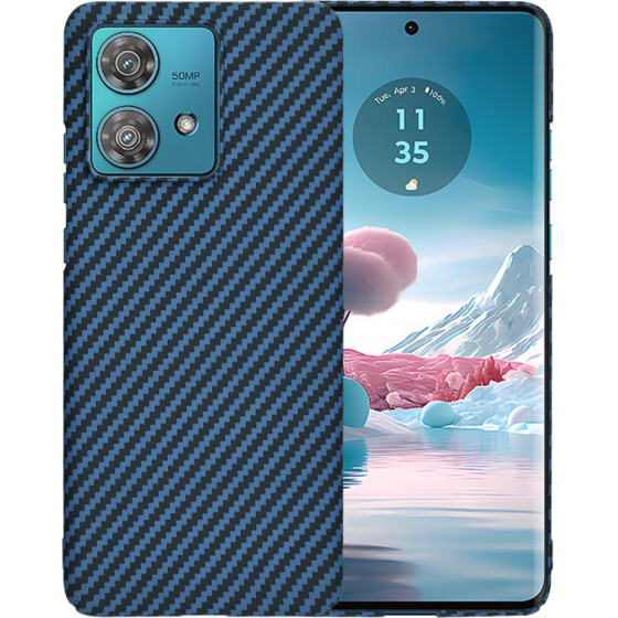 Techsuit - Carbonite FiberShell - Motorola Edge 40 Neo - Cyan