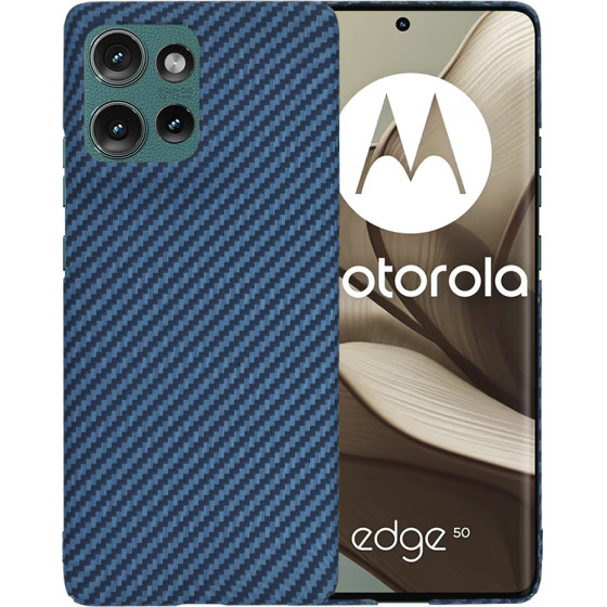Techsuit - Carbonite FiberShell - Motorola Edge 50 - Cyan