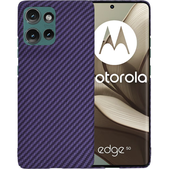 Techsuit - Carbonite FiberShell - Motorola Edge 50 - Purple