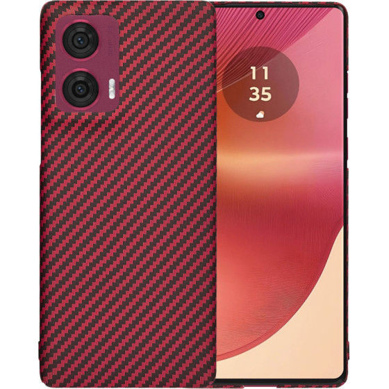 Techsuit - Carbonite FiberShell - Motorola Edge 50 Fusion - Red