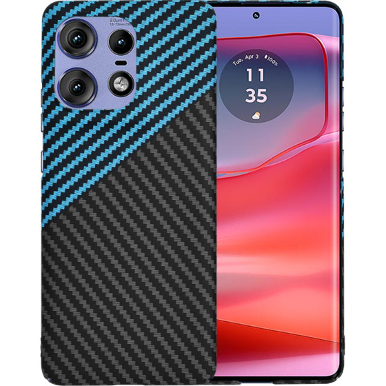 Techsuit - Carbonite FiberShell - Motorola Edge 50 Pro - Blue Pulse