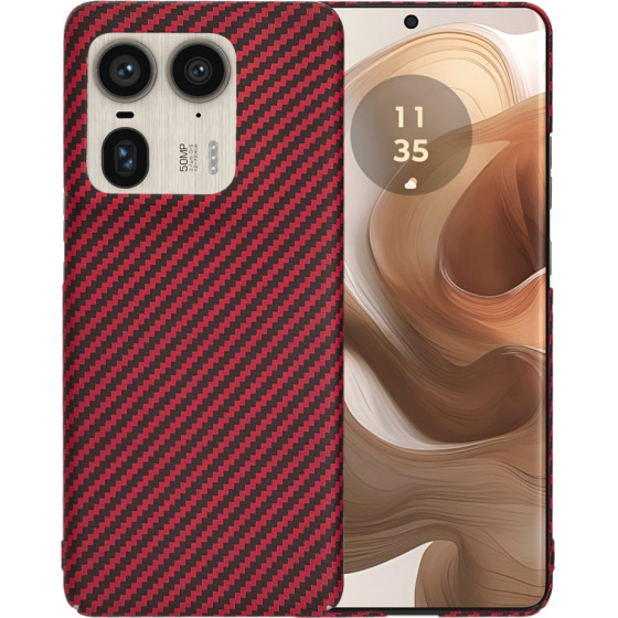 Techsuit - Carbonite FiberShell - Motorola Edge 50 Ultra - Red