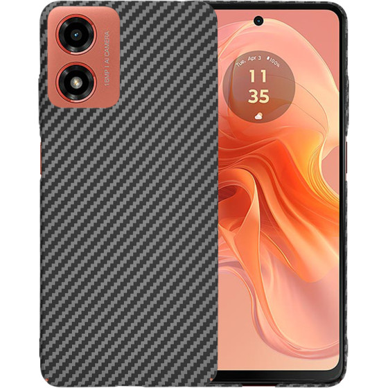 Techsuit - Carbonite FiberShell - Motorola Moto G04 / Moto G04s / Moto G24 / Moto E14 - Black