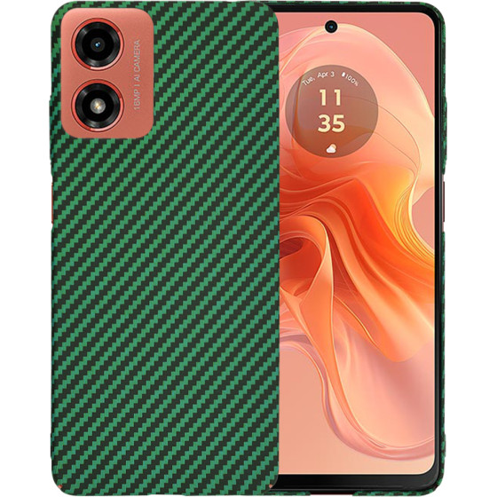 Techsuit - Carbonite FiberShell - Motorola Moto G04 / Moto G04s / Moto G24 / Moto E14 - Green
