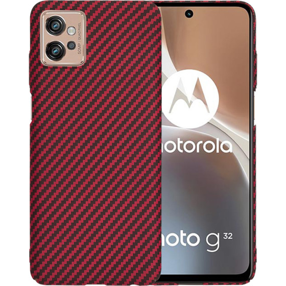 Techsuit - Carbonite FiberShell - Motorola Moto G32 - Red