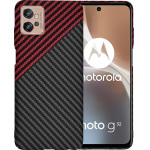 Techsuit - Carbonite FiberShell - Motorola Moto G32 - Red Vortex