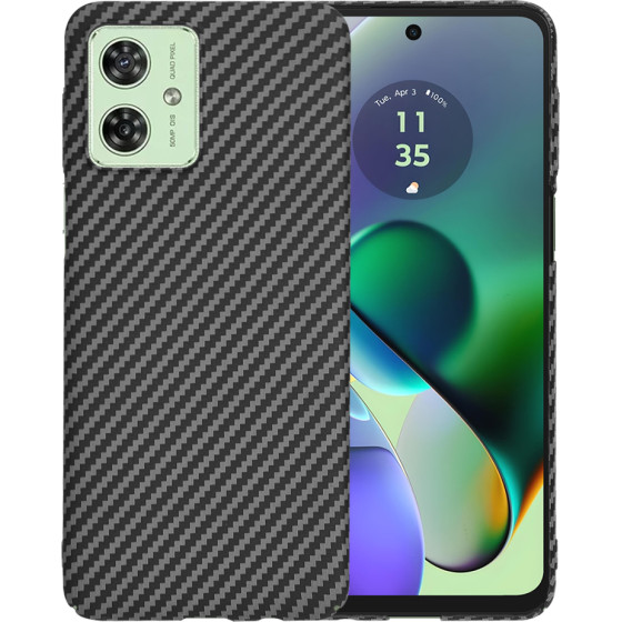 Techsuit - Carbonite FiberShell - Motorola Moto G54 / Moto G54 Power Edition / Moto G64 - Black