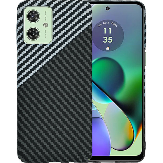 Techsuit - Carbonite FiberShell - Motorola Moto G54 / Moto G54 Power Edition / Moto G64 - Stealth Gray