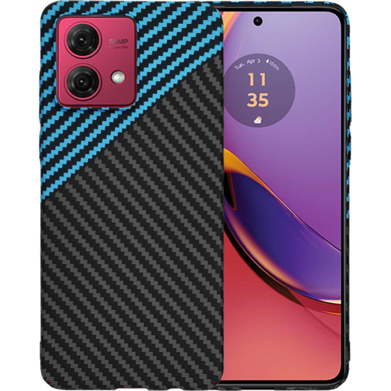 Techsuit - Carbonite FiberShell - Motorola Moto G84 - Blue Pulse
