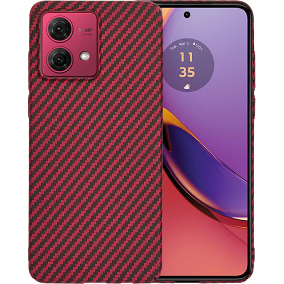 Techsuit - Carbonite FiberShell - Motorola Moto G84 - Red