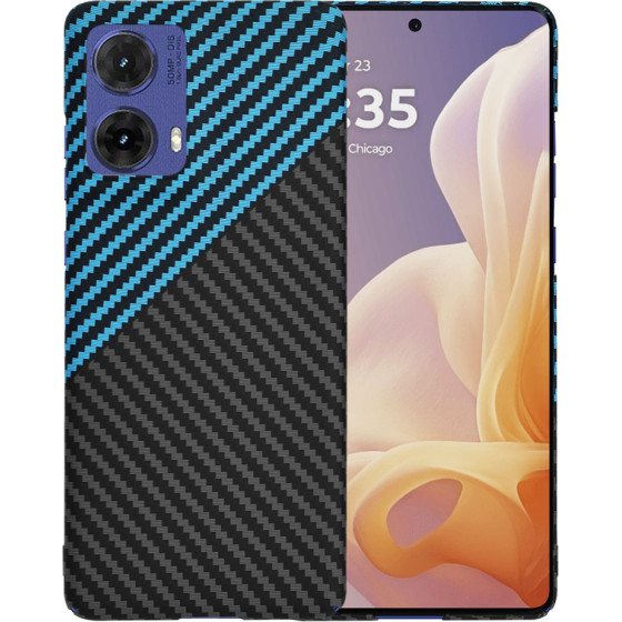 Techsuit - Carbonite FiberShell - Motorola Moto G85 - Blue Pulse
