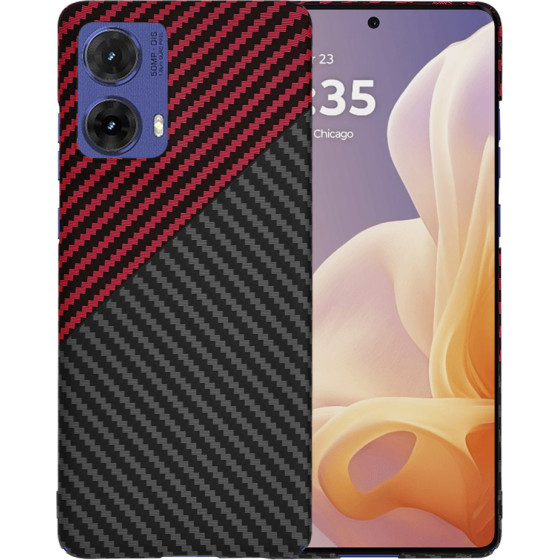 Techsuit - Carbonite FiberShell - Motorola Moto G85 - Red Vortex