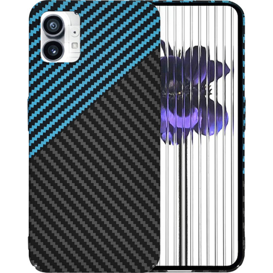 Techsuit - Carbonite FiberShell - Nothing Phone (1) - Blue Pulse