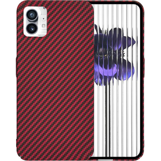 Techsuit - Carbonite FiberShell - Nothing Phone (1) - Red
