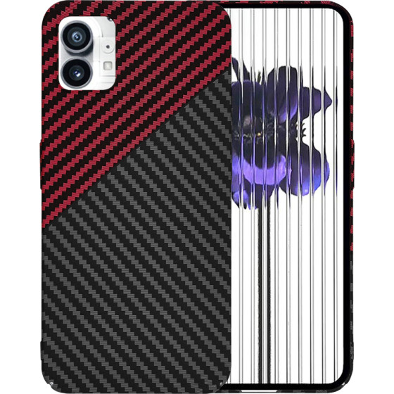 Techsuit - Carbonite FiberShell - Nothing Phone (1) - Red Vortex