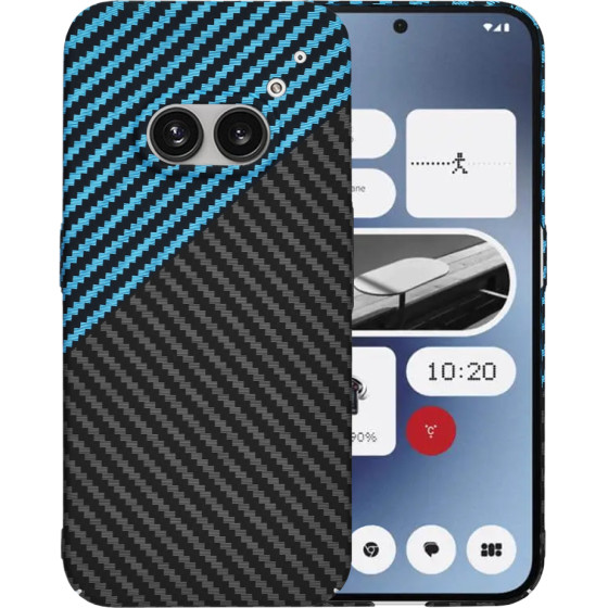 Techsuit - Carbonite FiberShell - Nothing Phone (2a) / (2a) Plus - Blue Pulse