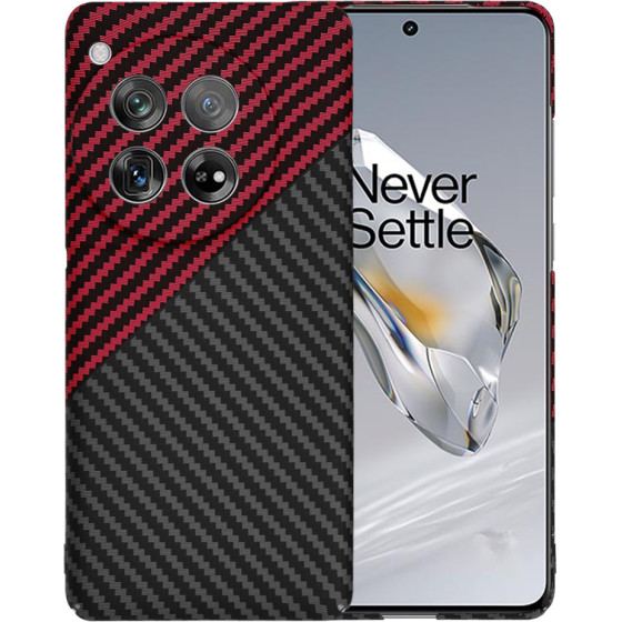 Techsuit - Carbonite FiberShell - OnePlus 12 - Red Vortex