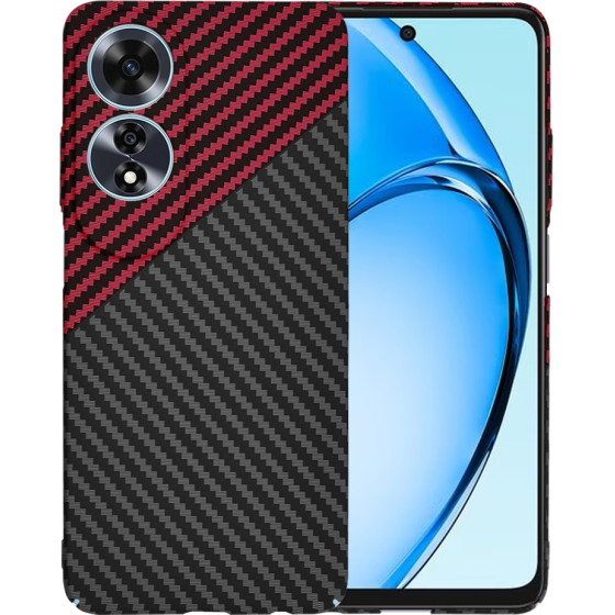Techsuit - Carbonite FiberShell - Oppo A60 4G - Red Vortex
