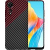 Techsuit - Carbonite FiberShell - Oppo A78 4G - Red Vortex