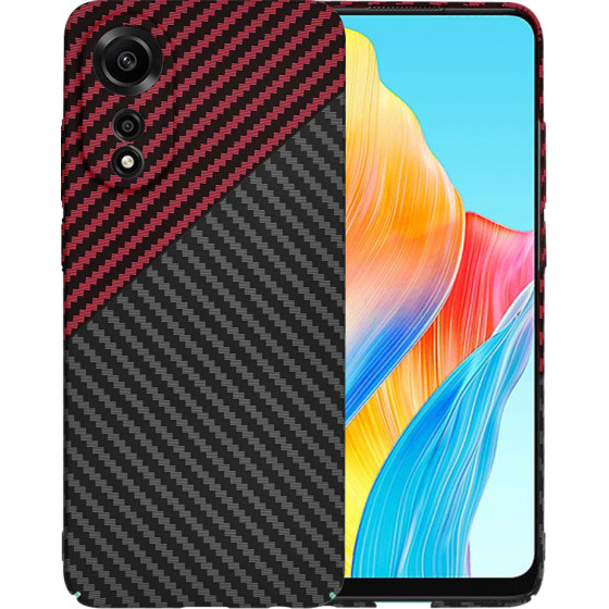Techsuit - Carbonite FiberShell - Oppo A78 4G - Red Vortex