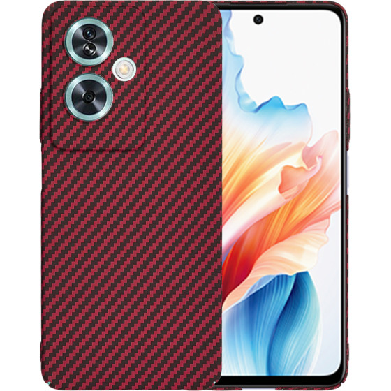 Techsuit - Carbonite FiberShell - Oppo A79 5G / OnePlus Nord N30 SE - Red