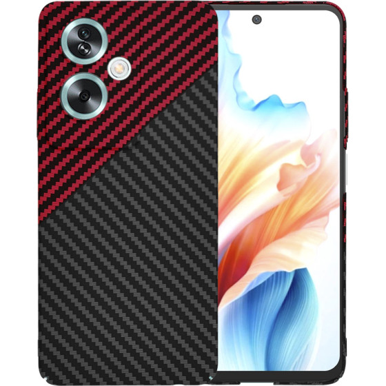 Techsuit - Carbonite FiberShell - Oppo A79 5G / OnePlus Nord N30 SE - Red Vortex