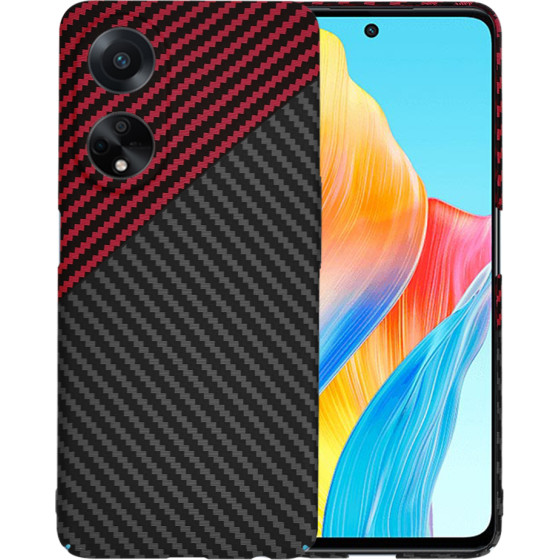 Techsuit - Carbonite FiberShell - Oppo A98 5G - Red Vortex