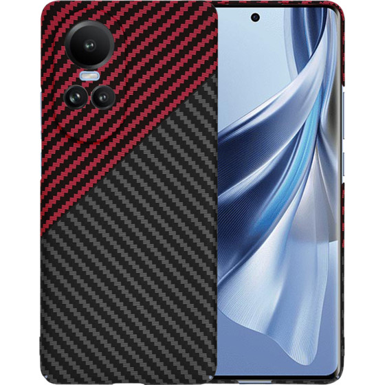 Techsuit - Carbonite FiberShell - Oppo Reno10 / Reno10 Pro - Red Vortex
