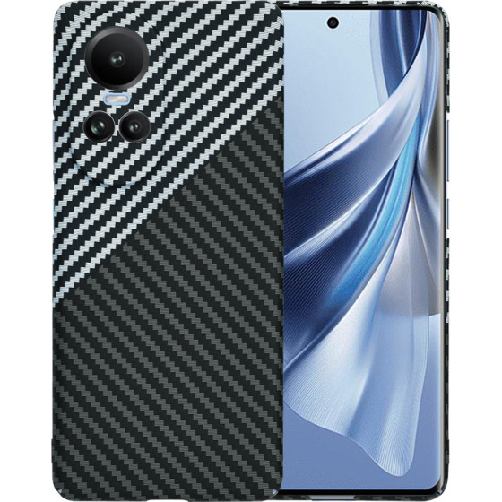 Techsuit - Carbonite FiberShell - Oppo Reno10 / Reno10 Pro - Stealth Gray