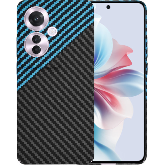 Techsuit - Carbonite FiberShell - Oppo Reno11 F - Blue Pulse