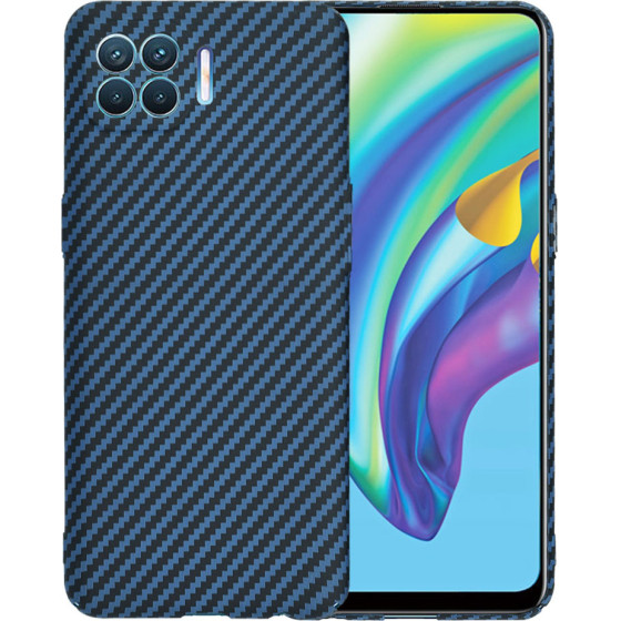 Techsuit - Carbonite FiberShell - Oppo Reno4 Lite - Cyan