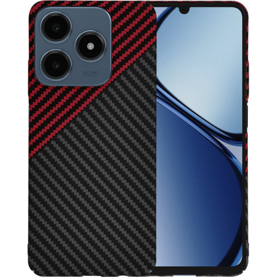 Techsuit - Carbonite FiberShell - Realme C61 / Realme C63 - Red Vortex