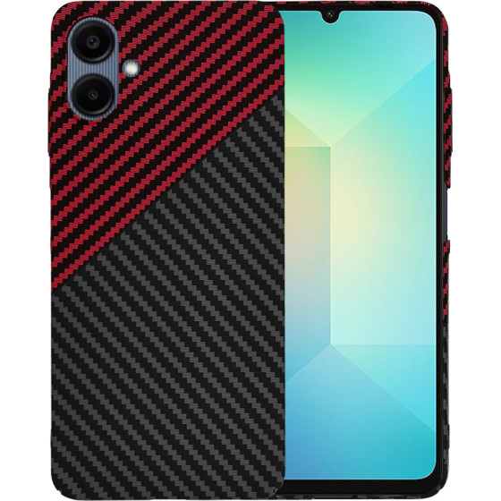 Techsuit - Carbonite FiberShell - Samsung Galaxy A06 - Red Vortex