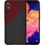 Techsuit - Carbonite FiberShell - Samsung Galaxy A10 - Red Vortex