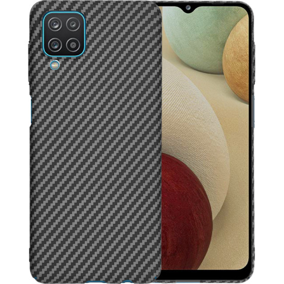 Techsuit - Carbonite FiberShell - Samsung Galaxy A12 / A12 Nacho / M12 / F12 - Black