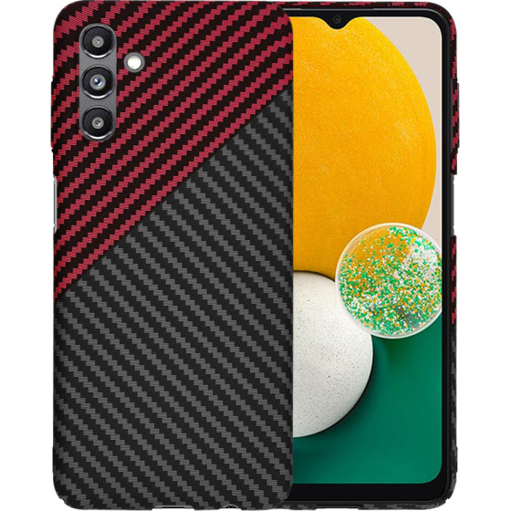 Techsuit - Carbonite FiberShell - Samsung Galaxy A13 5G / A04s - Red Vortex