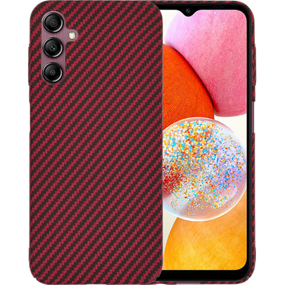 Techsuit - Carbonite FiberShell - Samsung Galaxy A14 4G / A14 5G - Red