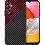 Techsuit - Carbonite FiberShell - Samsung Galaxy A14 4G / A14 5G - Red Vortex