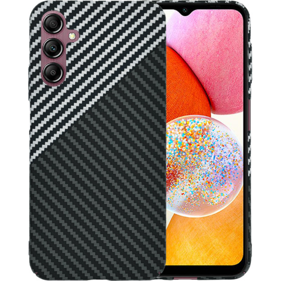 Techsuit - Carbonite FiberShell - Samsung Galaxy A14 4G / A14 5G - Stealth Gray