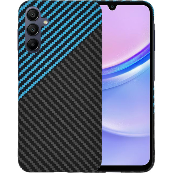 Techsuit - Carbonite FiberShell - Samsung Galaxy A15 4G / A15 5G - Blue Pulse