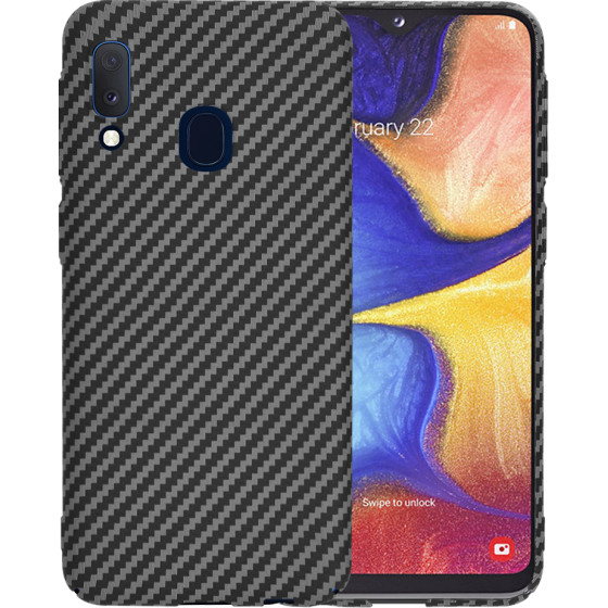 Techsuit - Carbonite FiberShell - Samsung Galaxy A20e - Black