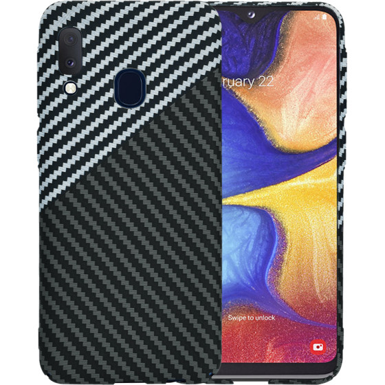 Techsuit - Carbonite FiberShell - Samsung Galaxy A20e - Stealth Gray