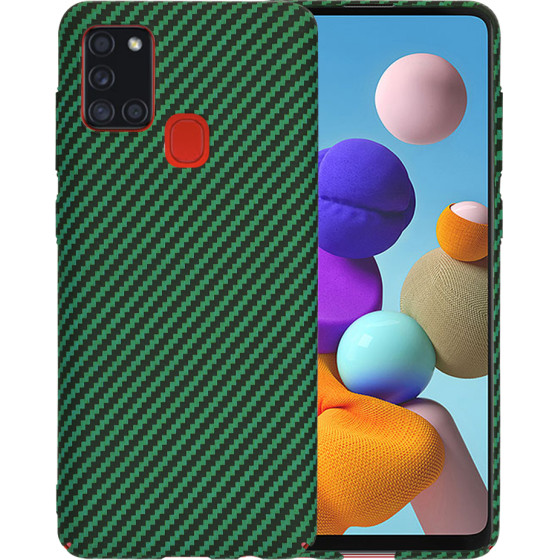Techsuit - Carbonite FiberShell - Samsung Galaxy A21s - Green