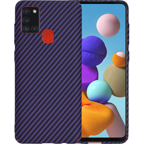 Techsuit - Carbonite FiberShell - Samsung Galaxy A21s - Purple