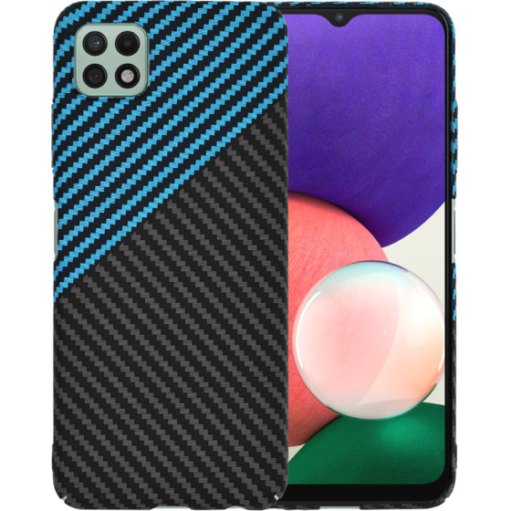 Techsuit - Carbonite FiberShell - Samsung Galaxy A22 5G - Blue Pulse