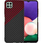 Techsuit - Carbonite FiberShell - Samsung Galaxy A22 5G - Red Vortex