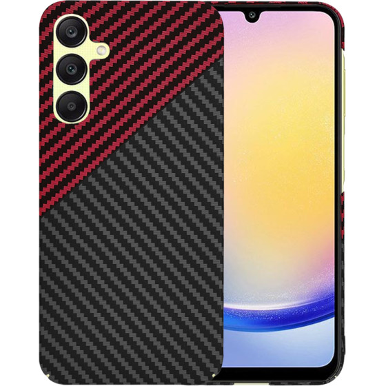 Techsuit - Carbonite FiberShell - Samsung Galaxy A25 5G - Red Vortex