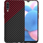 Techsuit - Carbonite FiberShell - Samsung Galaxy A30s / A50 / A50s - Red Vortex