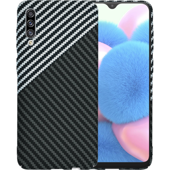 Techsuit - Carbonite FiberShell - Samsung Galaxy A30s / A50 / A50s - Stealth Gray